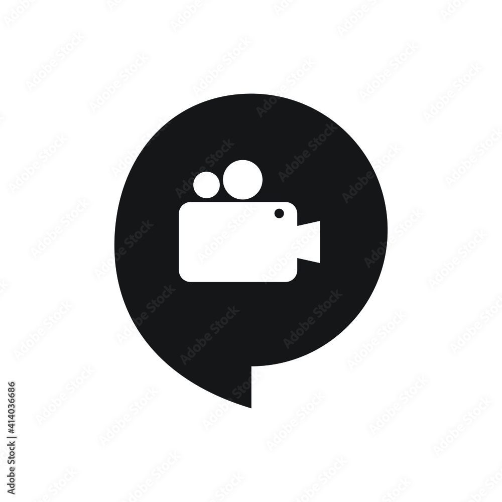 Video Call icon design isolated on white background. Video Call icon design isolated on white background.