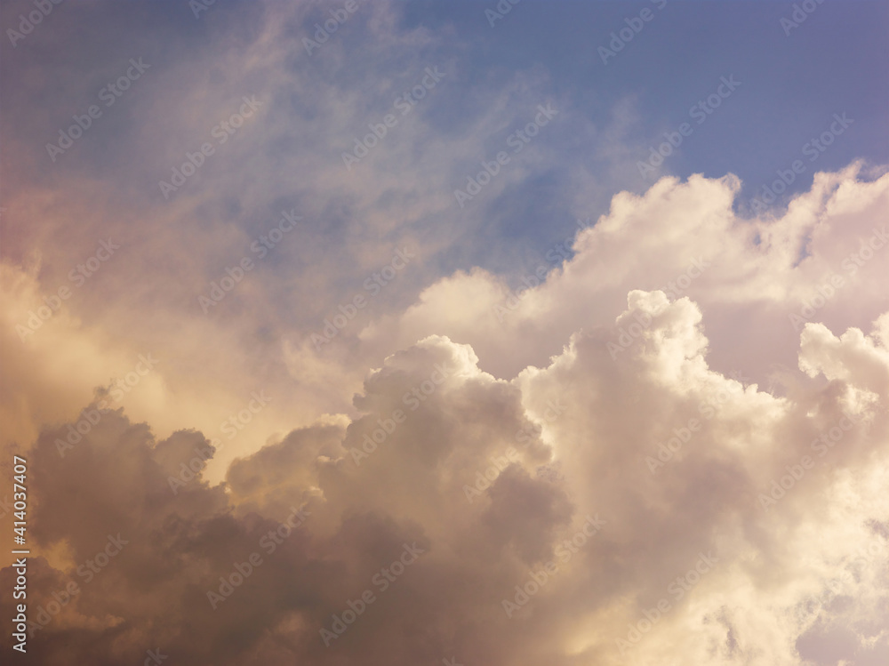 Cloudy evening sky. Nature background Cloudy evening sky. Nature background