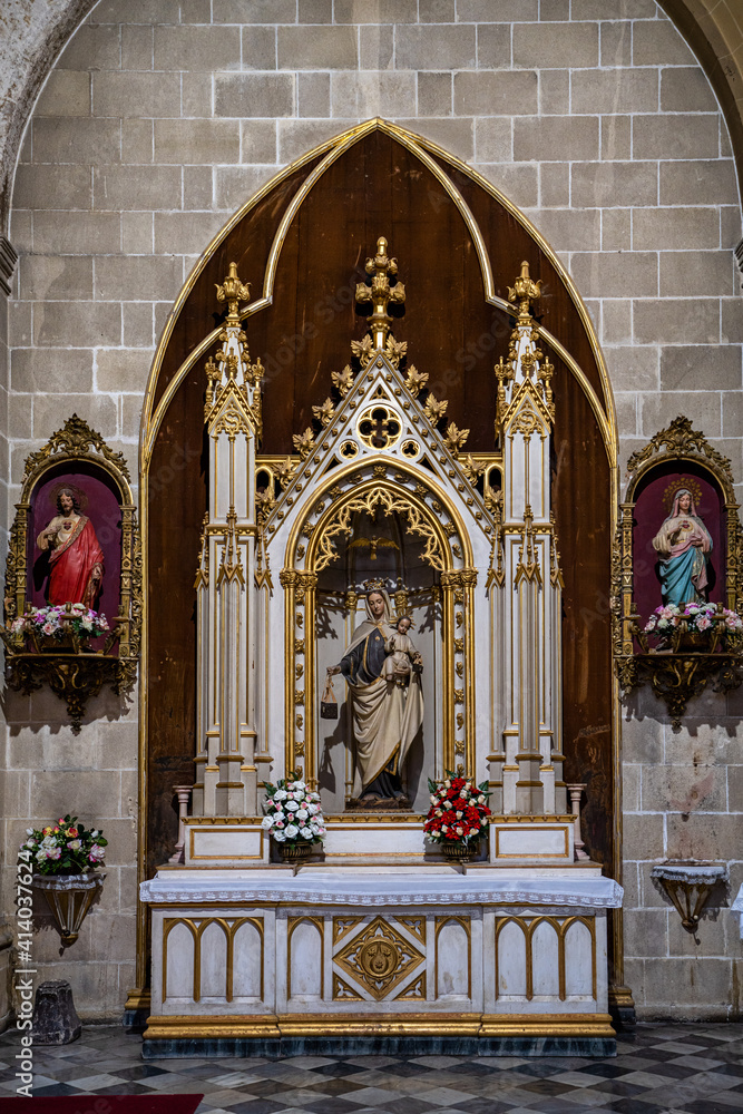 Obraz premium Interior of San Miguel church in Jerez de la Frontera in Andalusia, Spain