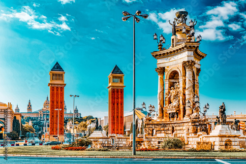 View in Barcelona on Placa De Espanya( Square of Spain),Spain.