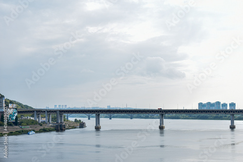 The ship sails along the Oka River. Nizhny Novgorod © Igor
