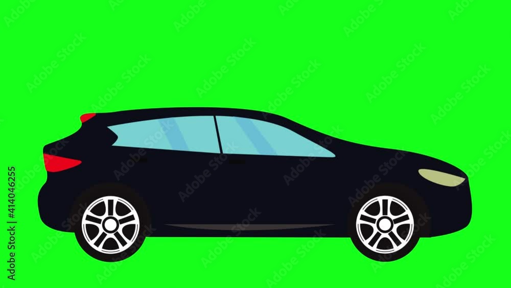 Moving automobile car animation on green screen chroma key, flat design element, graphic source Moving automobile car animation on green screen chroma key, flat design element, graphic source