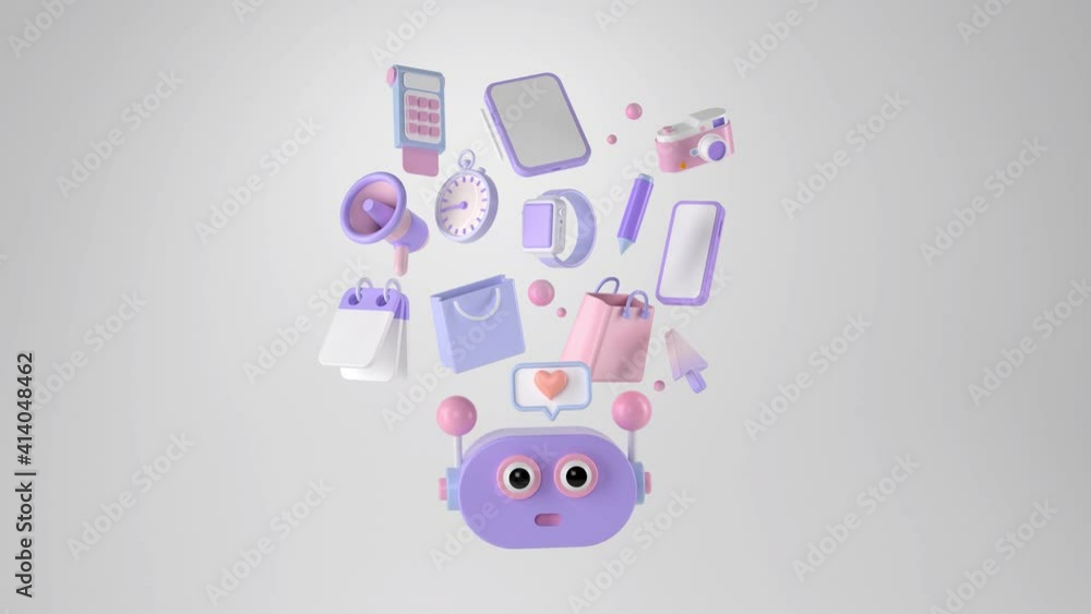 3d rendering of robot and Online shopping.
3d rendering of robot and Online shopping.