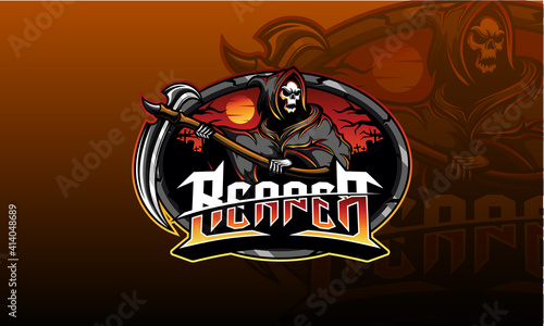 Reaper mascot vector
