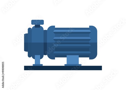 Electric water pump. Simple flat illustration.