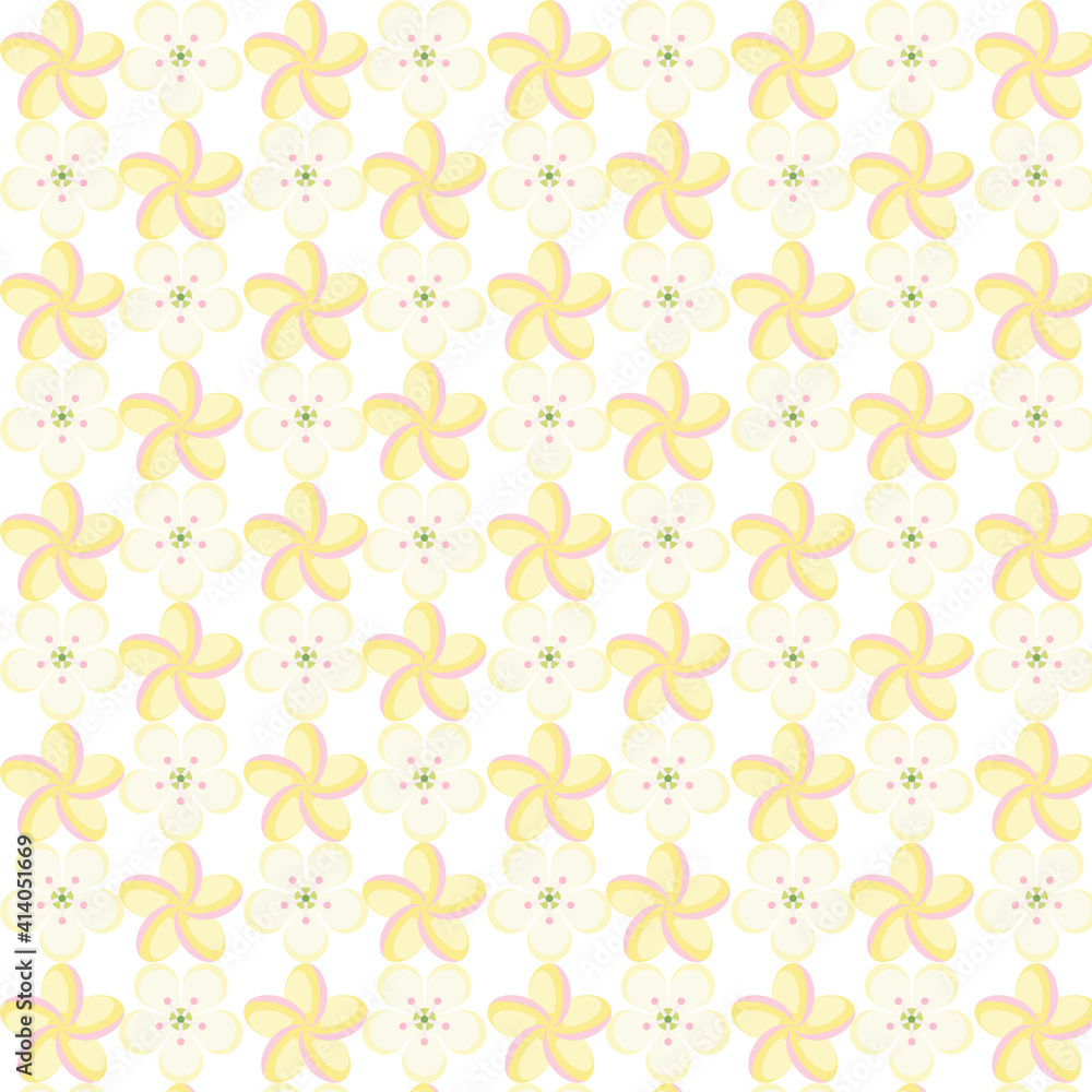 A beautiful pattern from tropical flowers on a white background for decoration and design. Template for advertising your product. A beautiful pattern from tropical flowers on a white background for decoration and design. Template for advertising your product.