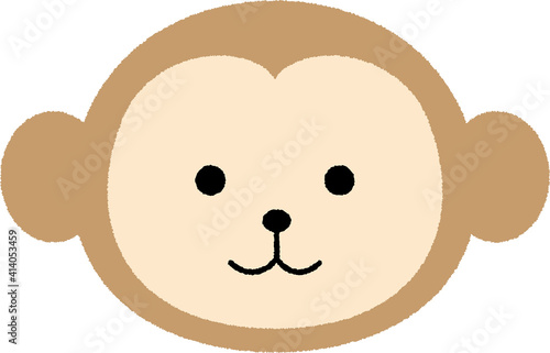 かわいい猿の顔のイラスト