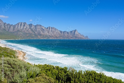 Landcape of False Bay coast on the way between Rooi-els and Gordons Bay photo