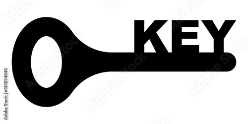 silhouette shape of a key, ...
