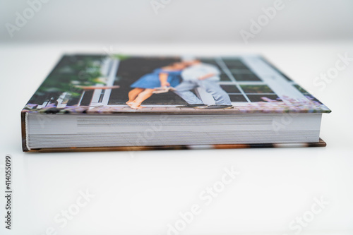 photobook from photo shoots of a beautiful happy couple. thick pages and binding