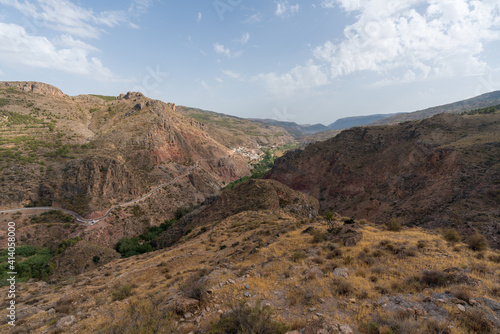 Mountainous landscape in La Alpujarra in southern Spain