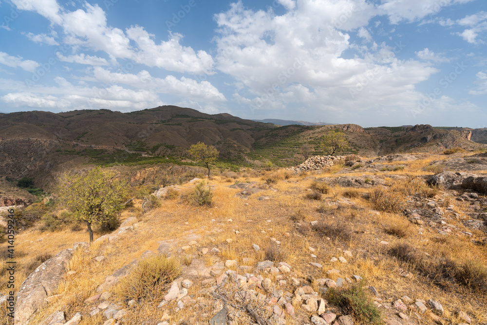 Mountainous landscape in La Alpujarra in southern Spain Mountainous landscape in La Alpujarra in southern Spain