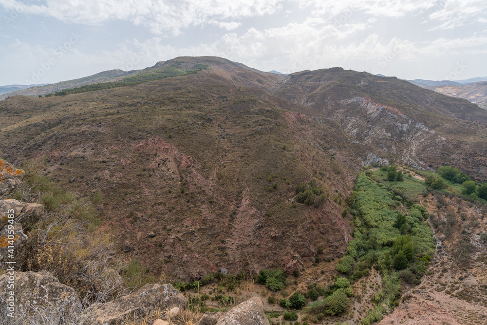 Mountainous landscape in La Alpujarra in southern Spain