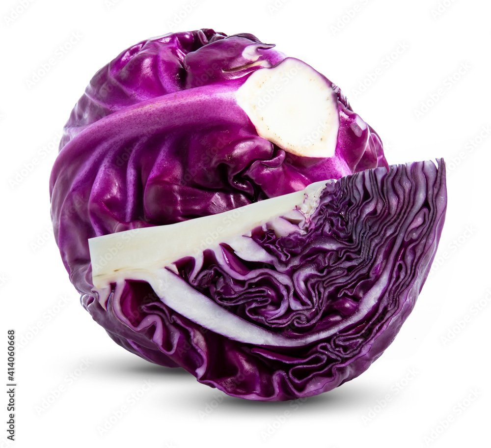 red cabbage isolated on white background red cabbage isolated on white background