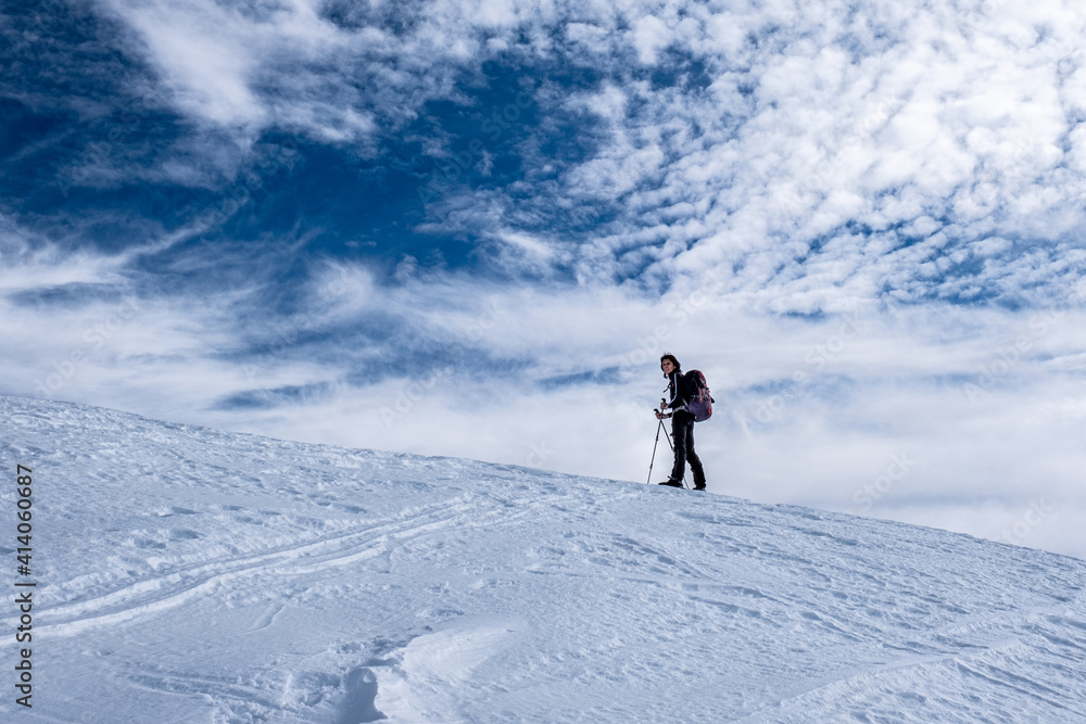 Dolomiti, escursione sulla neve