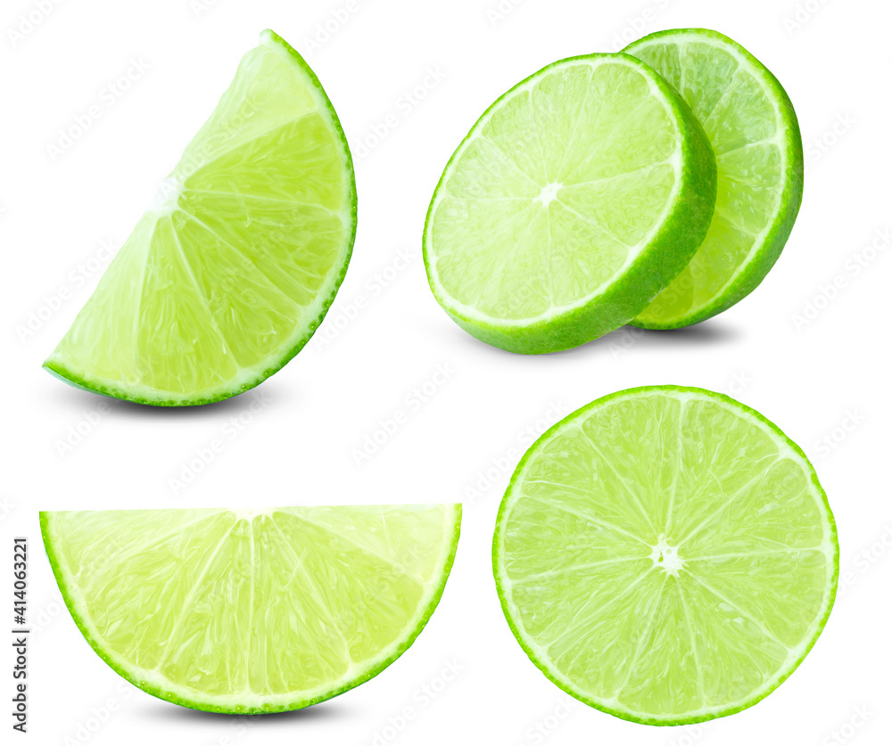 lime or green lemon isolated on white background lime or green lemon isolated on white background