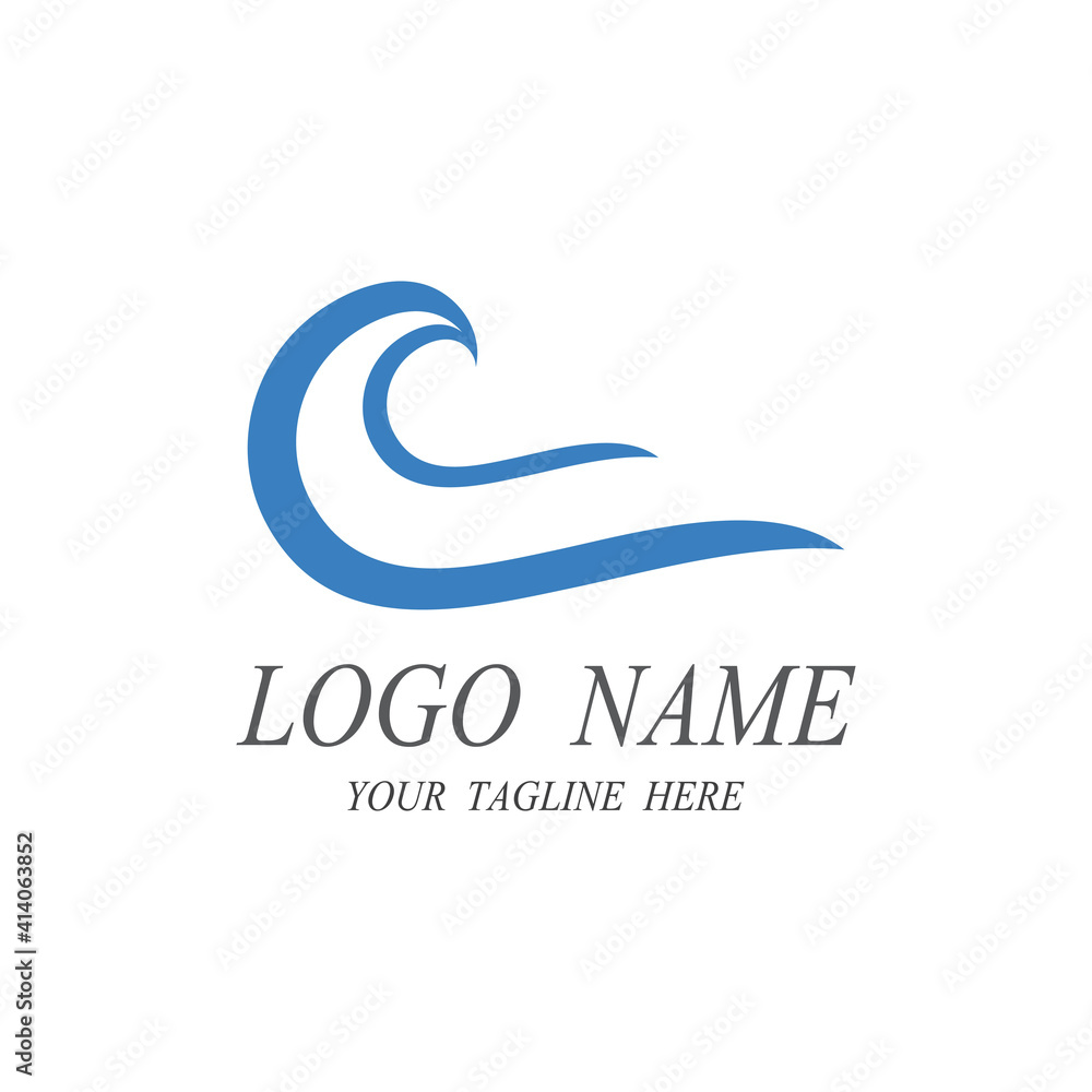 Water wave icon vector illustration design logo Water wave icon vector illustration design logo