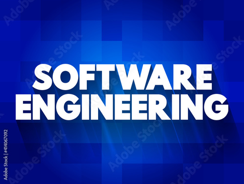 Software Engineering text quote, concept background