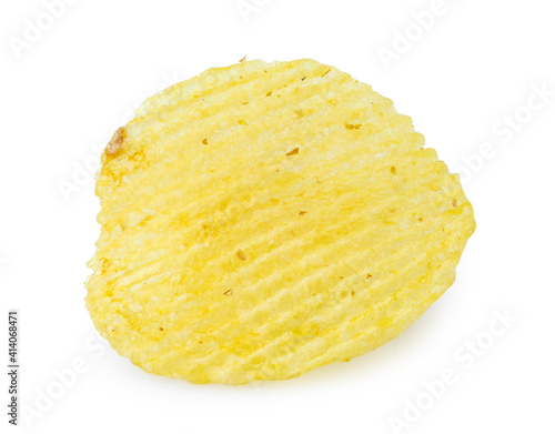 Potato chips isolated on white background