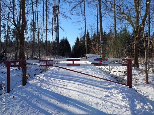snow covered bridge