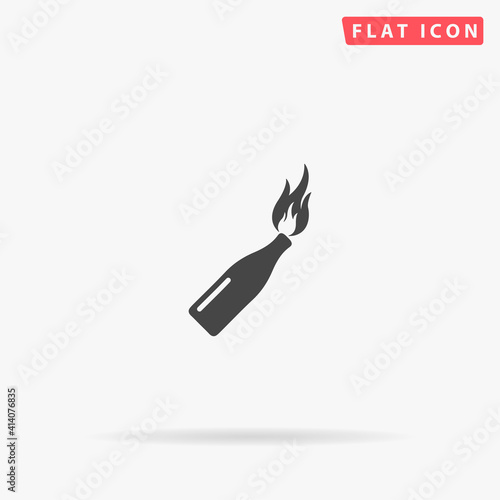 Molotov Cocktail flat vector icon