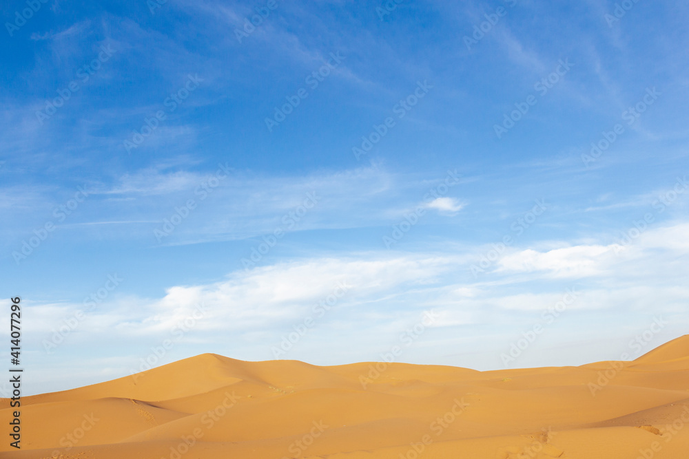 Fototapeta premium beauty dunes in the sahara desert in the country of morocco in africa