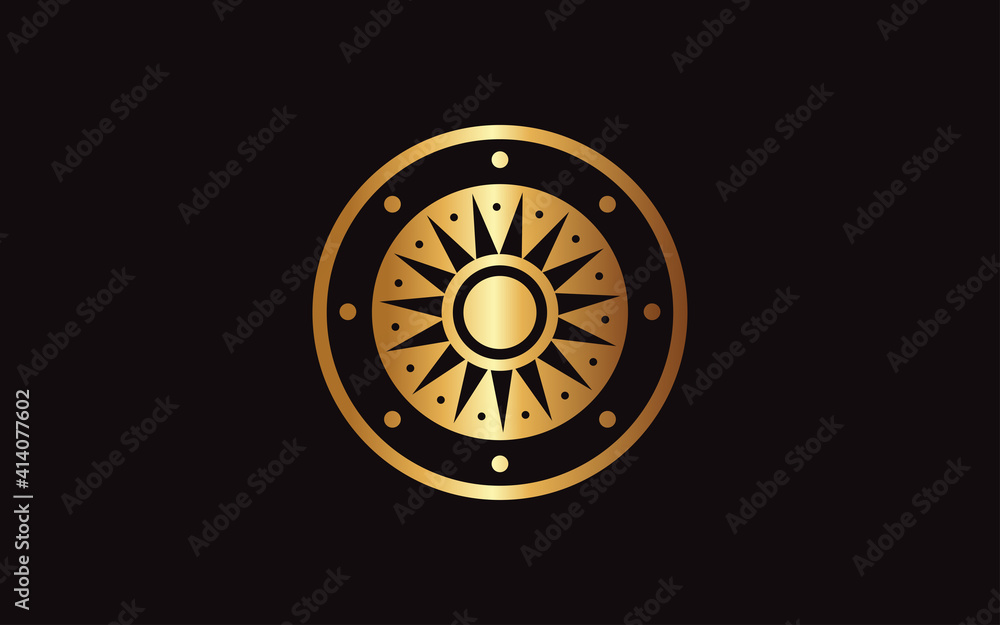 Fototapeta premium Illustration vector graphic of one sun icon logo template design