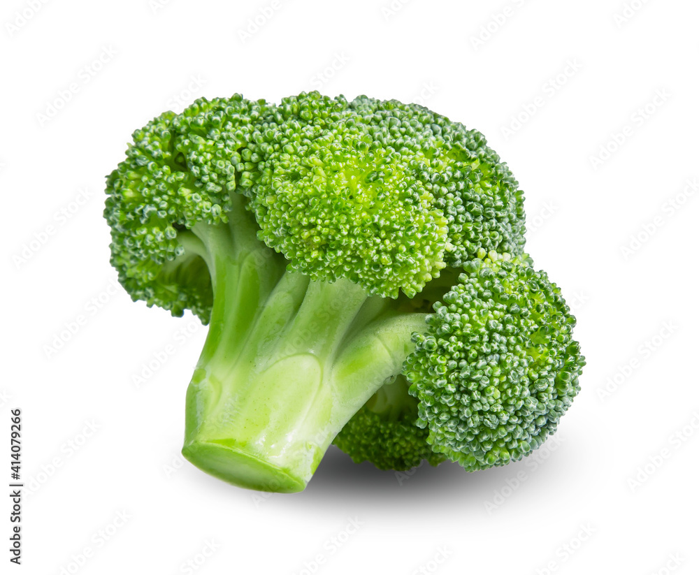 Fresh broccoli in closeup isolated on white background Fresh broccoli in closeup isolated on white background