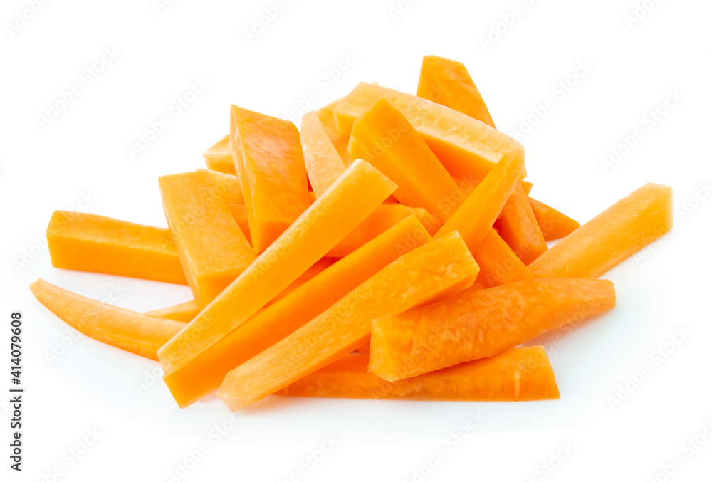 fresh vegetable carrots isolated on white background