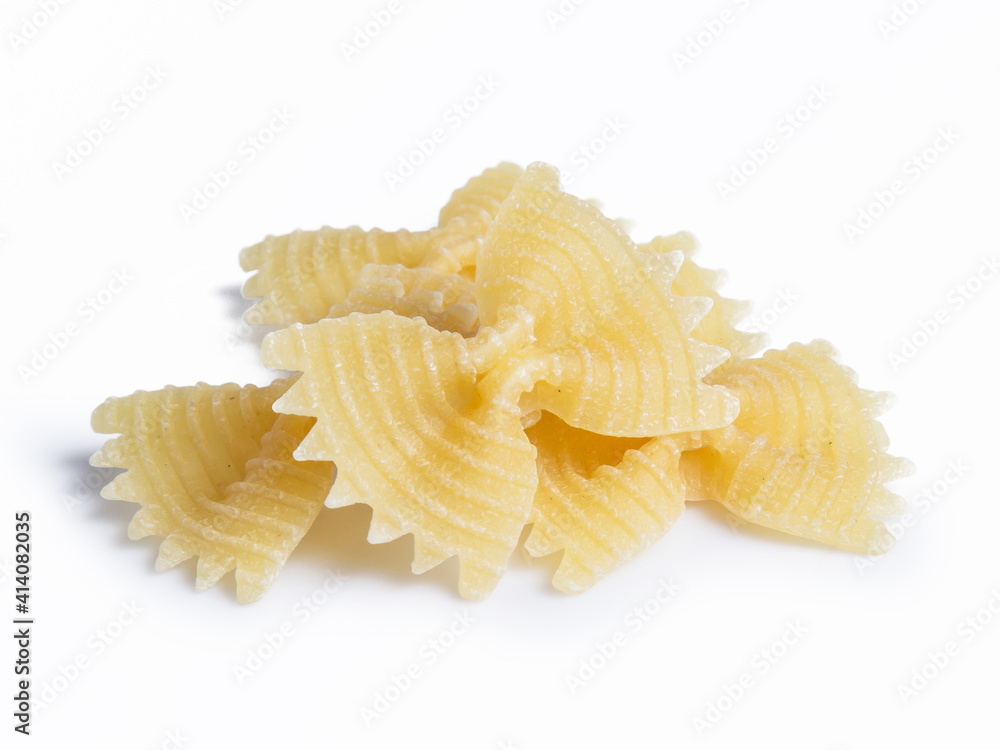 raw pasta isolated on white background raw pasta isolated on white background