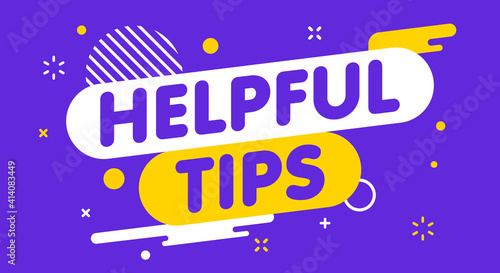 Modern banner helpful tips. Banner for business, marketing and advertising. Vector illustration.