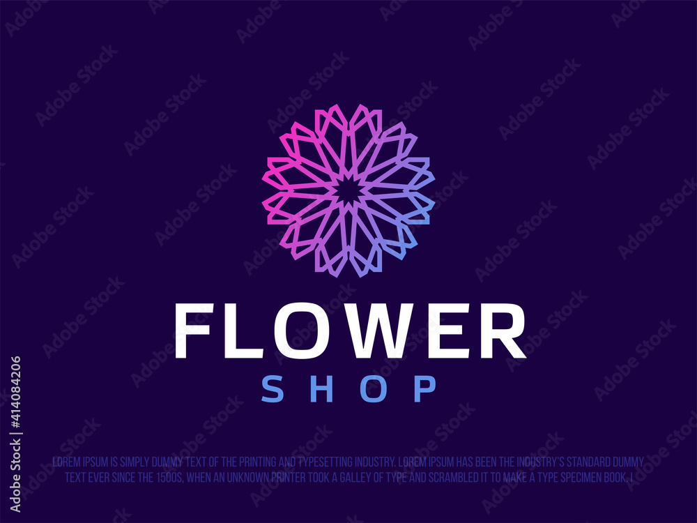Modern professional logo for flowers shop or flowers hall Modern professional logo for flowers shop or flowers hall