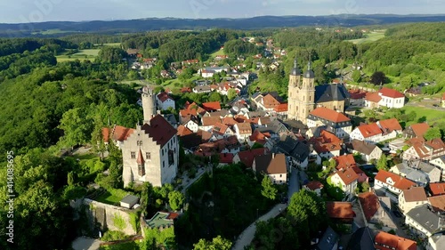 Goessweinstein with castle and basilica, Franconia, Germany photo