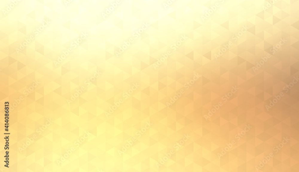 Pastel yellow triangles mosaic textured background.