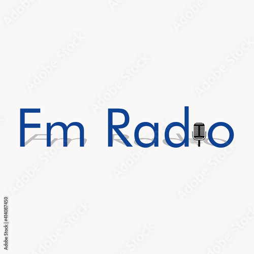 Fm radio logo vector graphics