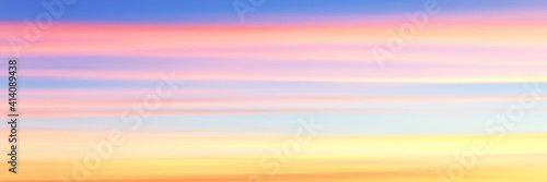 Panoramic view of the sunset sky, vector background © Valerii
