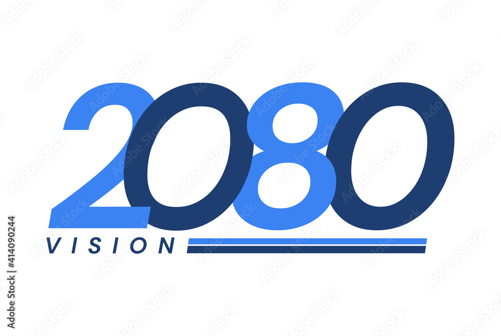 Happy New Year 2080. 2080 Vision Modern Design for Calendar, Greeting Cards, Invitations, Flyers or Prints Happy New Year 2080. 2080 Vision Modern Design for Calendar, Greeting Cards, Invitations, Flyers or Prints