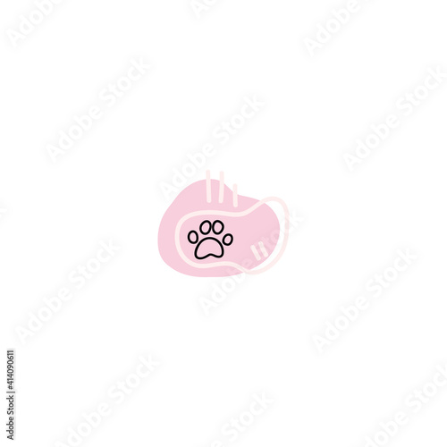 logo for online shop, pet shop, grooming salon. Contemporary modern trendy vector logo. Highlight cover background. Beauty icon.