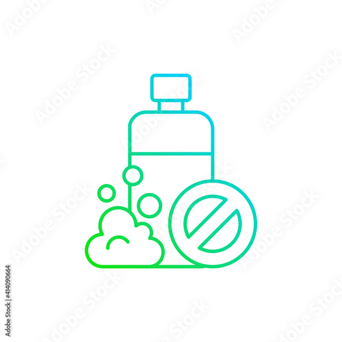 Sls free gradient linear vector icon. Harmful chemical additives. Natural cosmetics. Ecology movement. Thin line color symbols. Modern style pictogram. Vector isolated outline drawing