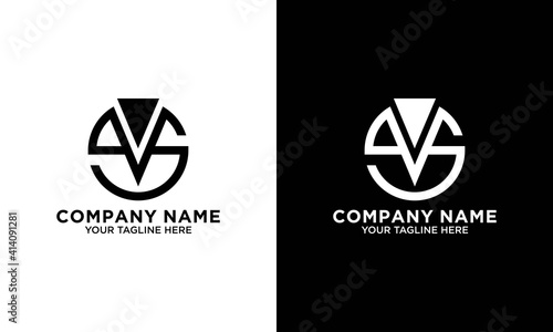 sv logo design circle icon symbol