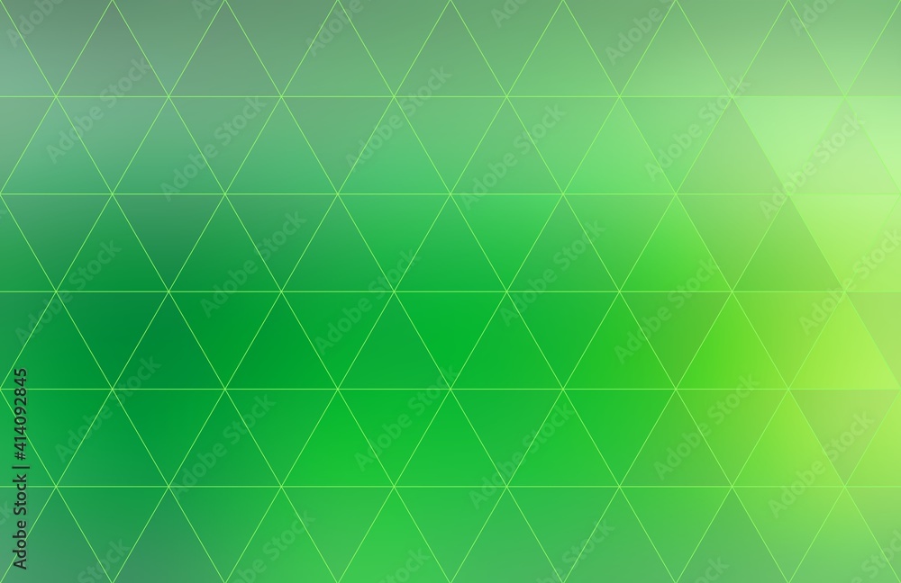 Green glass triangular mosaic background. Transparent geometric smooth texture. Green glass triangular mosaic background. Transparent geometric smooth texture.