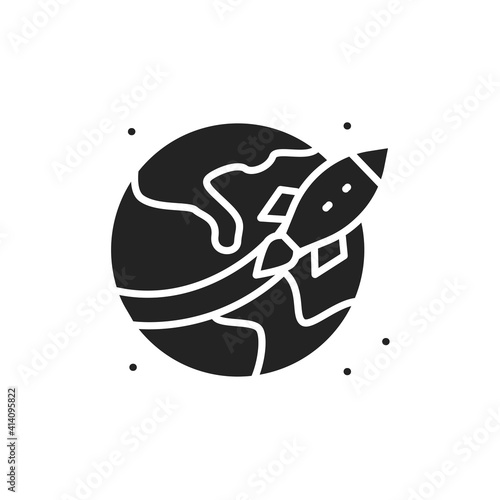 Planet earth color line icon. Pictogram for web page, mobile app, promo.