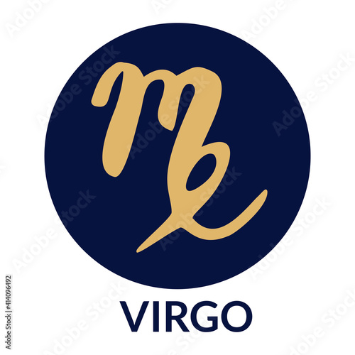 Virgo zodiac sign is isolated. Astrology. The science of the stars.