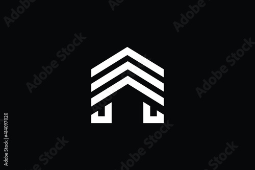 Logo design of E EE in vector for construction, home, real estate, building, property. creative elegant Monogram. Premium Business home logo icon. White color on black background