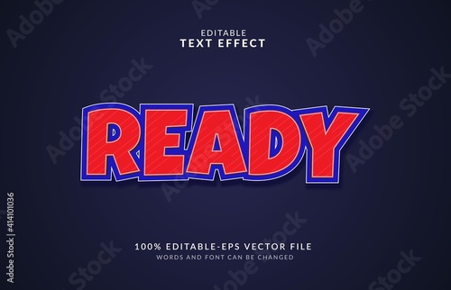 Ready Editable text effect Full vector