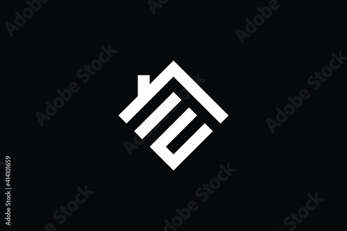 Logo design of E EE in vector for construction, home, real estate, building, property. creative elegant Monogram. Premium Business home logo icon. White color on black background