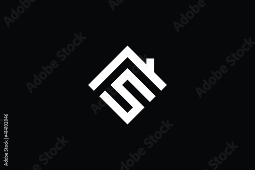 Logo design of S SS in vector for construction, home, real estate, building, property. creative elegant Monogram. Premium Business home logo icon. White color on black background