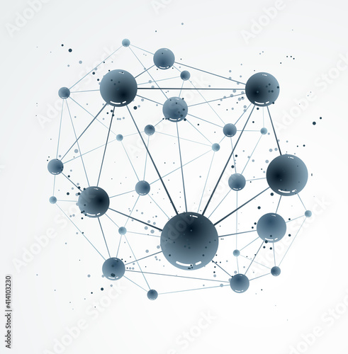 Molecules vector abstract b...
