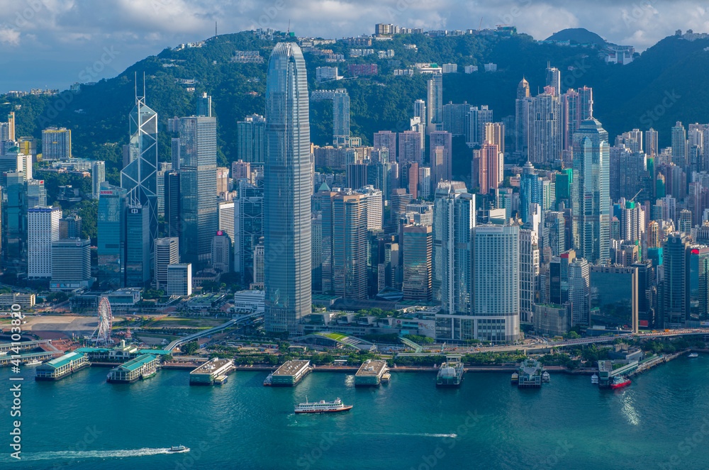 Obraz premium Hong Kong Cityscape Skyline