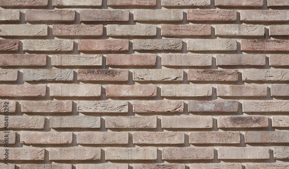 Clinker brick wall. Finishing brickwork for laying out. Can be used as a background.